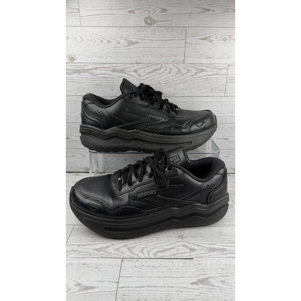 Brooks Ghost Max Leather 1104432E072 Black 10 2E Mens Sneaker Running Shoes #510